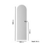 Arched Backlit Heated Tall Bathroom Mirror with Lights 500 x 1800mm - Elod