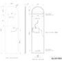 Arched Backlit Heated Tall Bathroom Mirror with Lights 500 x 1800mm - Elod