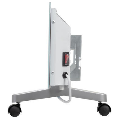 Refurbished - electriQ 750W Smart Designer Slim Glass Panel Heater - Wall Mountable & Bathroom Safe - White