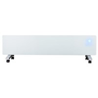 Refurbished - electriQ 750W Smart Designer Slim Glass Panel Heater - Wall Mountable & Bathroom Safe - White