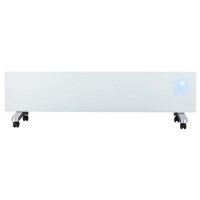 Refurbished - electriQ 750W Smart Designer Slim Glass Panel Heater - Wall Mountable & Bathroom Safe - White