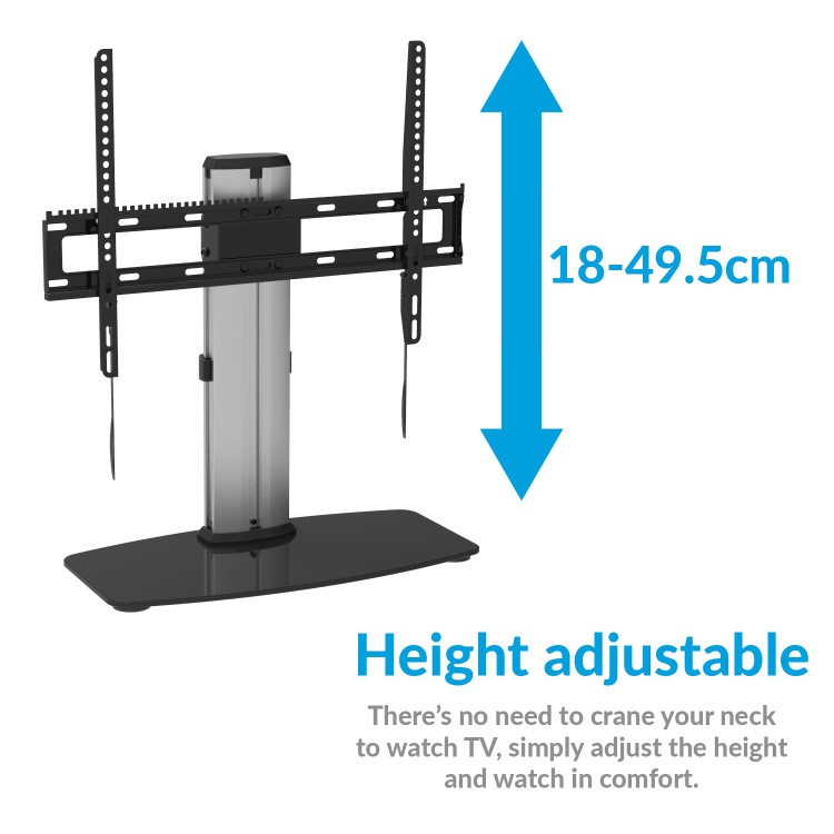 GRADE A2 - electriQ Table Top TV Pedestal Stand for TVs up to 65" with VESA upto 600 x 400