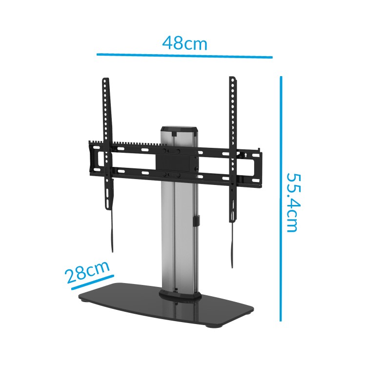 GRADE A2 - electriQ Table Top TV Pedestal Stand for TVs up to 65" with VESA upto 600 x 400