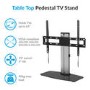 GRADE A2 - electriQ Table Top TV Pedestal Stand for TVs up to 65" with VESA upto 600 x 400