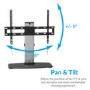 GRADE A2 - electriQ Table Top TV Pedestal Stand for TVs up to 65" with VESA upto 600 x 400