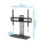 GRADE A2 - electriQ Table Top TV Pedestal Stand for TVs up to 65" with VESA upto 600 x 400
