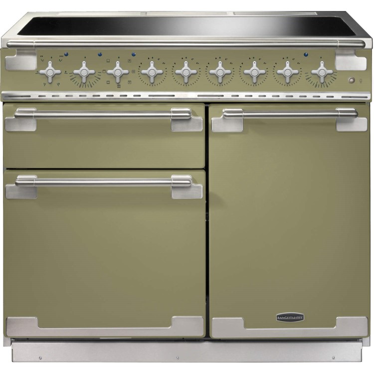 Rangemaster 10580 Elise 100 Electric Range Cooker With Induction Hob Olive Green