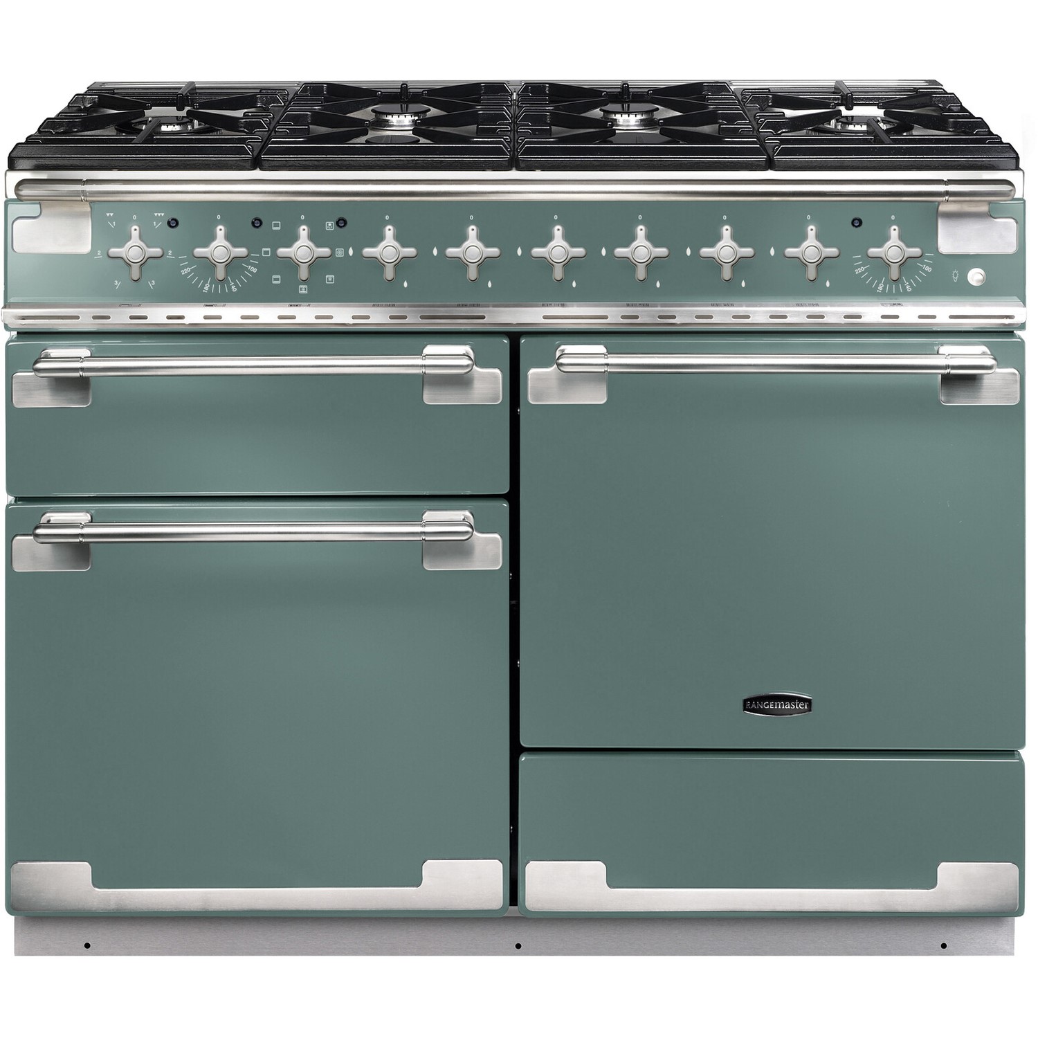 Rangemaster Elise 110cm Dual Fuel Range Cooker - Mineral Green