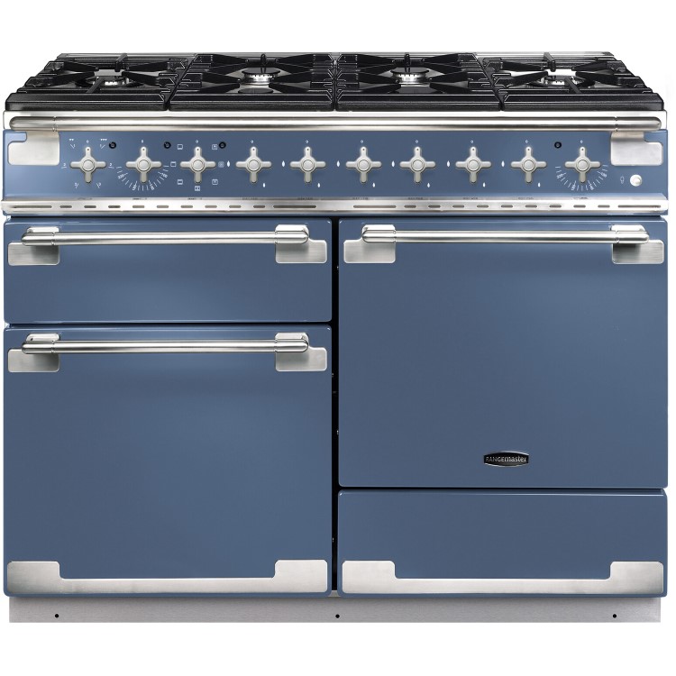 Rangemaster Elise 110cm Dual Fuel Range Cooker - Stone Blue
