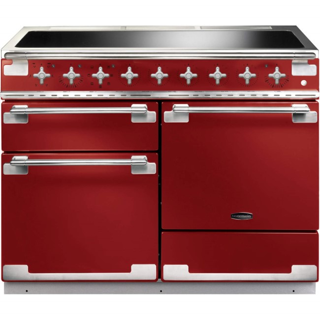 Rangemaster ELS110EIRD 100380 Elise 110 Electric Range Cooker With Induction Hob In Cherry Red