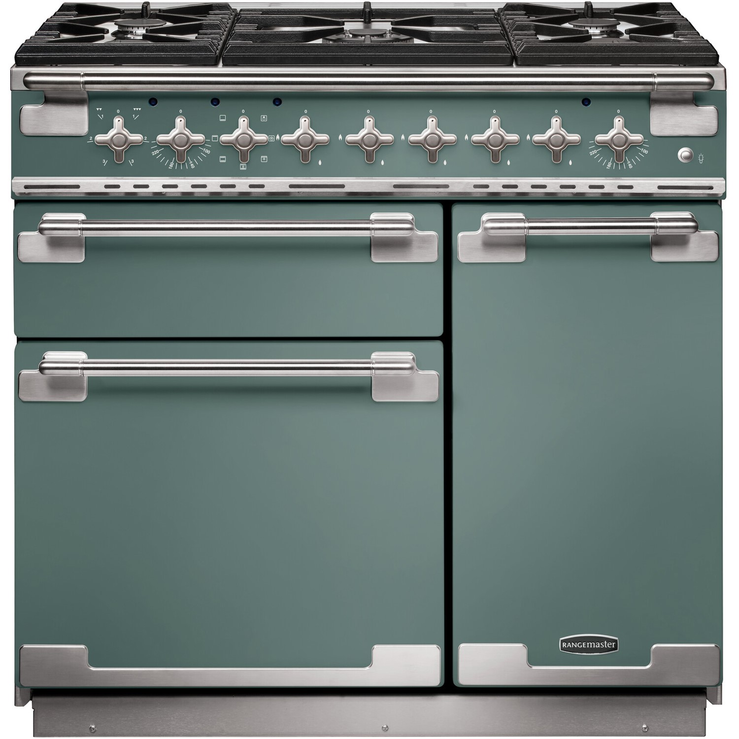 Rangemaster Elise 90cm Dual Fuel Range Cooker - Mineral Green