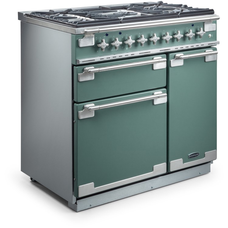 Rangemaster Elise 90cm Dual Fuel Range Cooker - Mineral Green