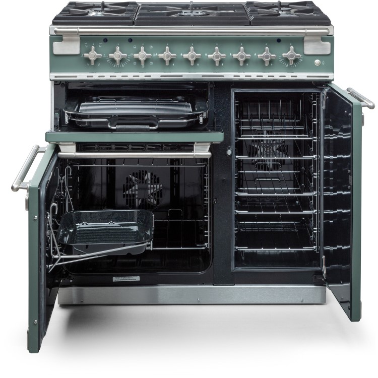 Rangemaster Elise 90cm Dual Fuel Range Cooker - Mineral Green