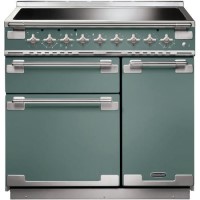 Rangemaster Elise 90cm Electric Range Cooker - Mineral Green