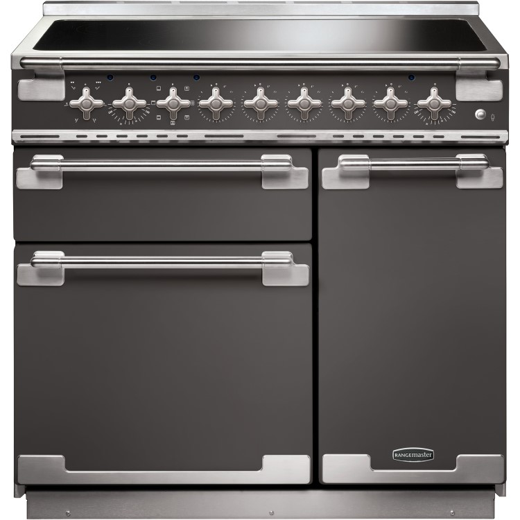 Rangemaster Elise 90cm Electric Range Cooker with Induction Hob - Slate Grey