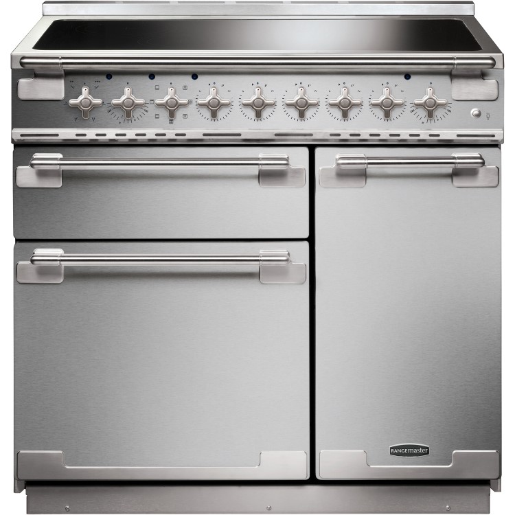 Rangemaster ELS90EISS Elise 90cm Electric Range Cooker with Induction Hob - Stainless Steel