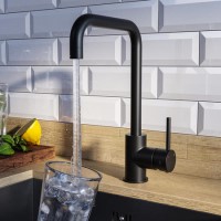 ONLY OPENED - Pronto Elwood Single Lever Filter Water Kitchen Tap - Matt Black ONLY OPENED - Pronto Elwood Single Lever Filter Water Kitchen Tap - Matt Black
