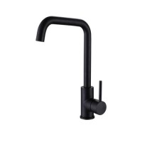 GRADE A1 - Box Opened Enza Elwood Matt Black Single Lever Kitchen Mixer Tap