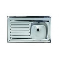 Astracast EM1060SR Emerald Single Bowl Right Hand Drainer Satin Steel Sink