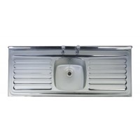 Astracast EM1560SD Emerald Single Bowl Double Drainer Satin Steel Sink