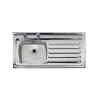 Astracast EM4221SR Emerald Single Bowl Right Hand Drainer Comapct Satin Steel Sink