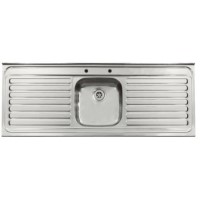 Astracast EM6321SD Emerald Single Bowl Double Drainer Satin Steel Sink