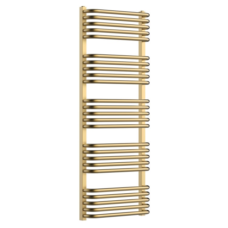 Brass Curved Towel Radiator 1270 x 500mm - Ember