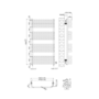 Chrome Curved Towel Radiator 1000 x 500mm - Ember