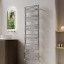 Chrome Curved Towel Radiator 1530 x 500mm - Ember