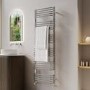 Chrome Curved Towel Radiator 1530 x 500mm - Ember