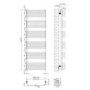 Chrome Curved Towel Radiator 1530 x 500mm - Ember