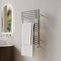 Chrome Curved Towel Radiator 740 x 500mm - Ember