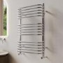 Chrome Curved Towel Radiator 740 x 500mm - Ember