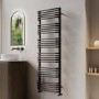 Black Curved Towel Radiator 1550 x 500mm – Ember