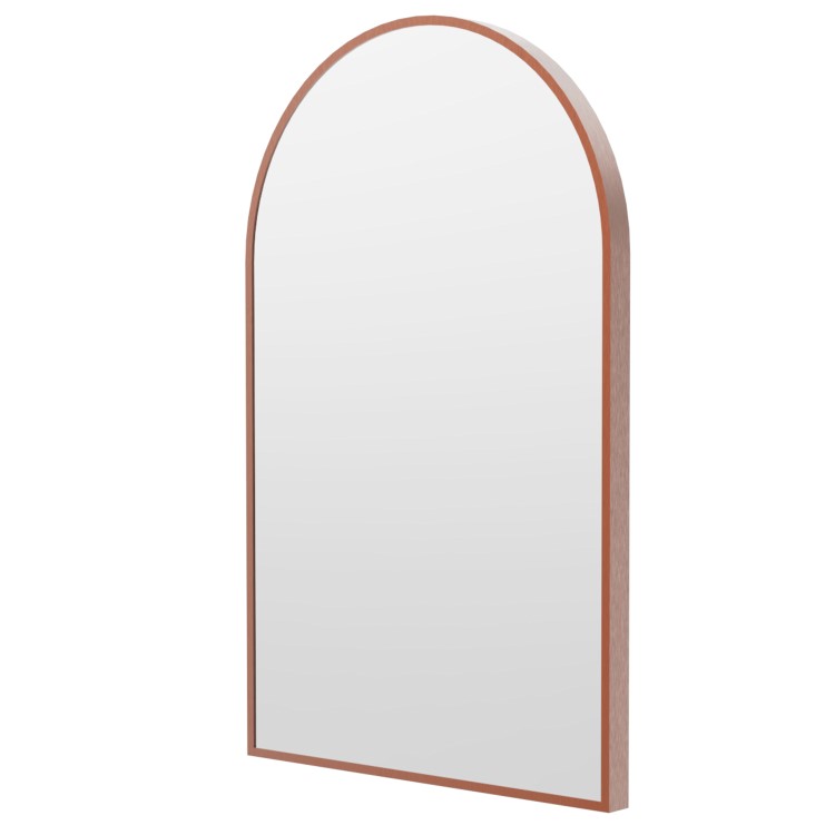 GRADE A1 - Arched Bronze Backlit Heated Bathroom Mirror with Lights 500 x 800mm - Empire