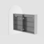 Single Door Chrome Bathroom Mirror Cabinet with Lights, Demister & Shaver Socket 500 x 800mm - Empire