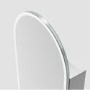 Single Door Chrome Bathroom Mirror Cabinet with Lights, Demister & Shaver Socket 500 x 800mm - Empire