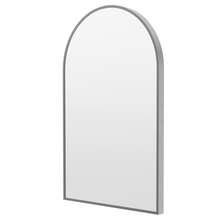 Arched Grey Backlit Heated Bathroom Mirror with Lights 500 x 800mm - Empire