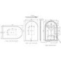 Arched Grey Backlit Heated Bathroom Mirror with Lights 500 x 800mm - Empire