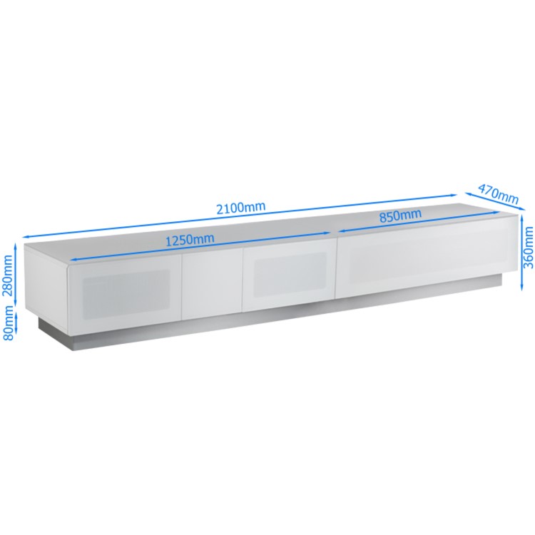 Alphason EMTMOD-2100-GRY Element Modular TV Cabinet for up to 90" TVs - Grey 