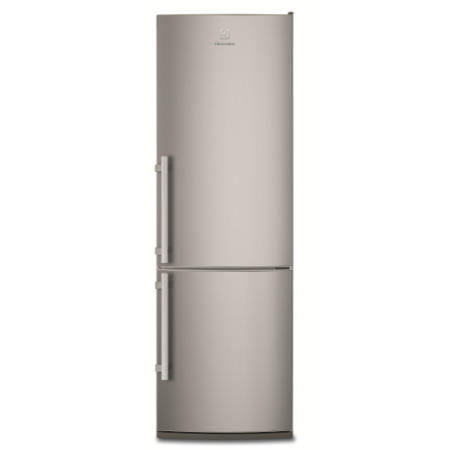 Electrolux EN3451AOX Freestanding Fridge Freezer - Silver With Antifingerprint Stainless Steel Door