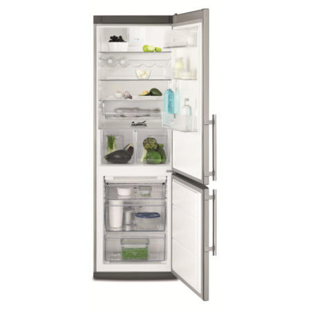 Electrolux EN3451AOX Freestanding Fridge Freezer - Silver With Antifingerprint Stainless Steel Door