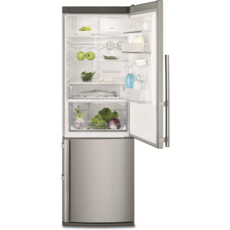 Electrolux EN3481AOX Freestanding Fridge Freezer - Silver With Antifingerprint Stainless Steel Doors