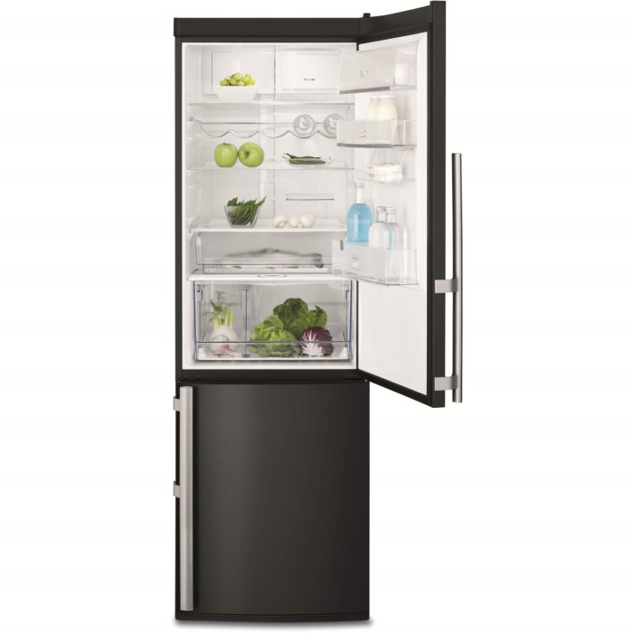 Electrolux EN3487AOY Freestanding Fridge Freezer Black Appliances