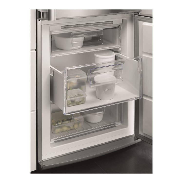Electrolux EN3881AOX Free-Standing Fridge Freezer in SilverStainless Steel Door with Antifingerprint