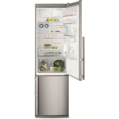Electrolux EN3881AOX Free-Standing Fridge Freezer in SilverStainless Steel Door with Antifingerprint