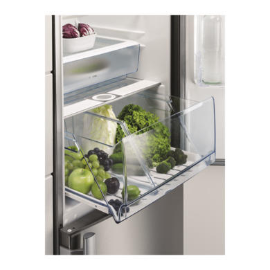 Electrolux EN3881AOX Free-Standing Fridge Freezer in SilverStainless Steel Door with Antifingerprint