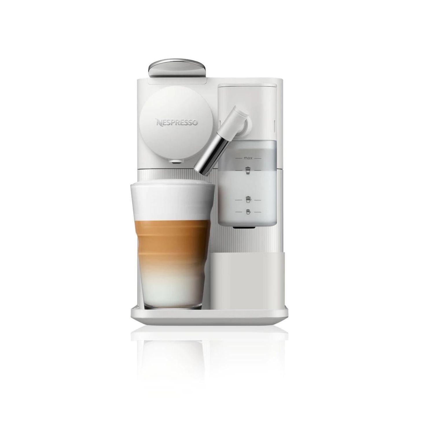 Delonghi White Latissima One Fully Automatic Nespresso Coffee Machine With Milk Frother - Size 32