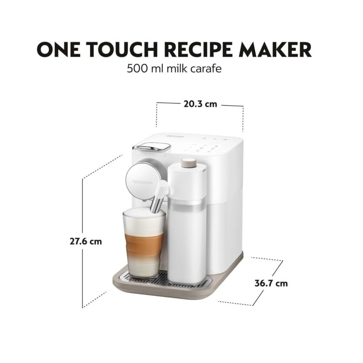 De’Longhi EN640.W Gran Lattissima – White Fully Automatic Nespresso Coffee Machine with Milk Frother