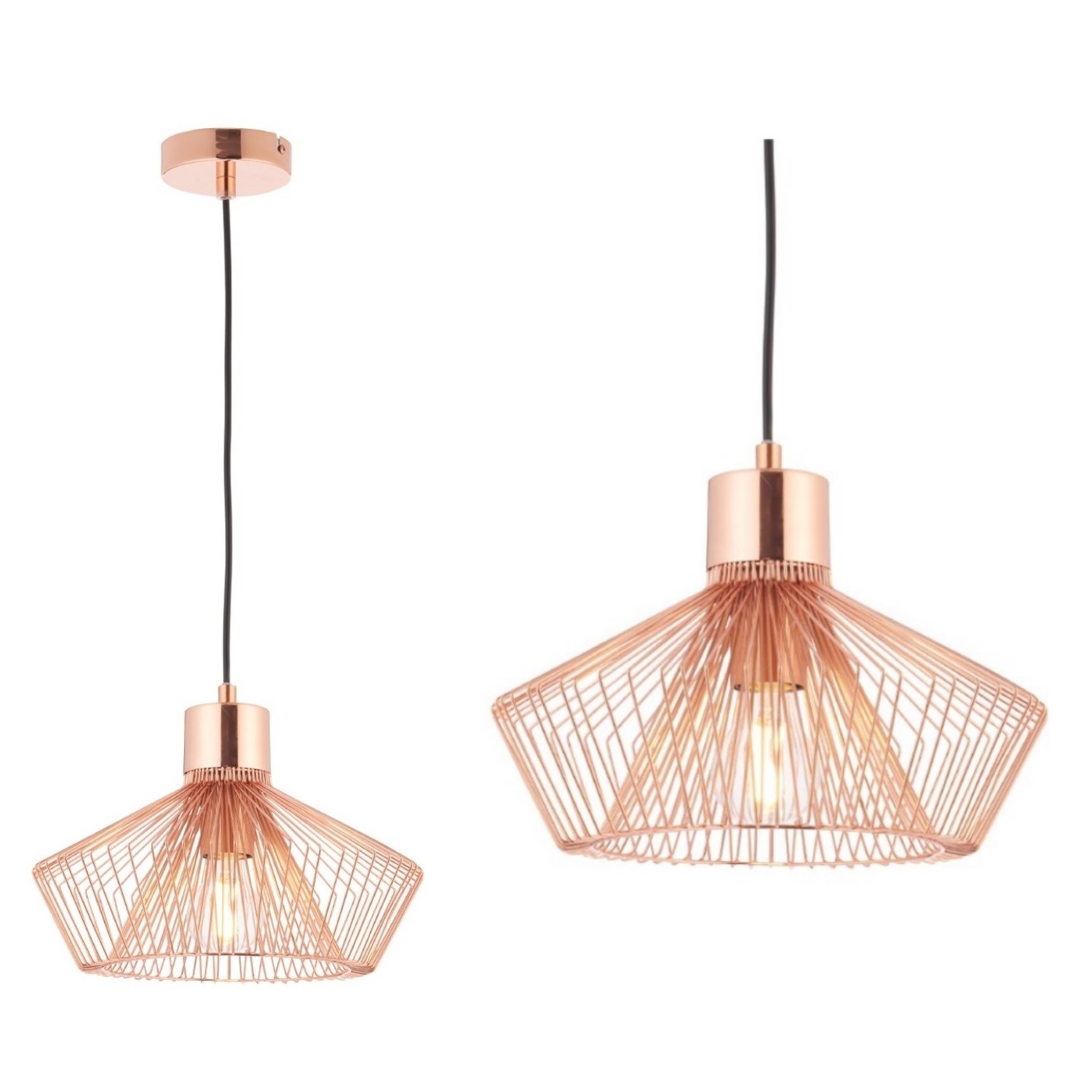 Details About Rose Gold Pendant Ceiling Light Kimberley End084